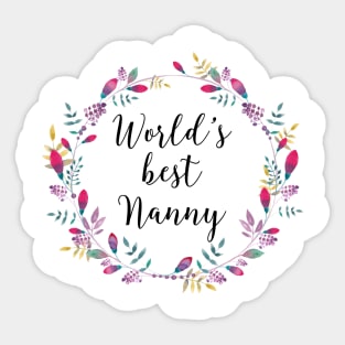 World's Best Nanny Sticker